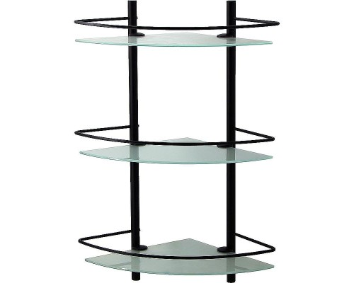 Стеклянная полка WasserKRAFT K-3133B угловая цвет Черный