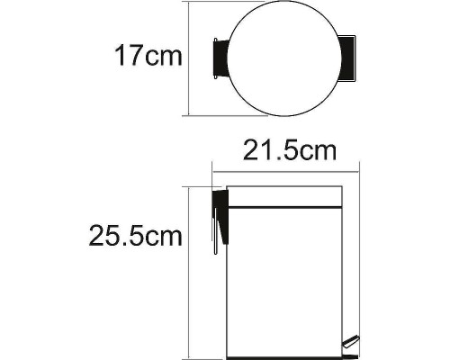 Ведро для мусора WasserKRAFT K-633W цвет Белый