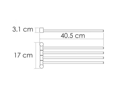 Полотенцедержатель WasserKRAFT K-1034BRUSHED GOLD поворотный цвет Золото матовое