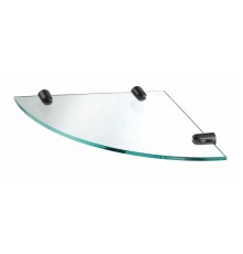 Стеклянная полка WasserKRAFT K-533GM угловая цвет Оружейная сталь