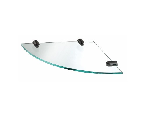 Стеклянная полка WasserKRAFT K-533GM угловая цвет Оружейная сталь