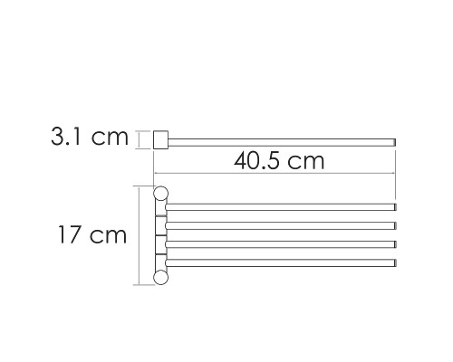 Полотенцедержатель WasserKRAFT K-1034PG поворотный цвет Золото глянцевое