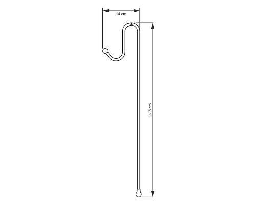 Держатель для навесных полок WasserKRAFT K-1133 цвет Хром