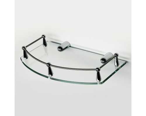 Стеклянная полка WasserKRAFT K-588 цвет Хром
