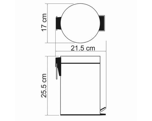 Ведро для мусора WasserKRAFT K-633 цвет Хром