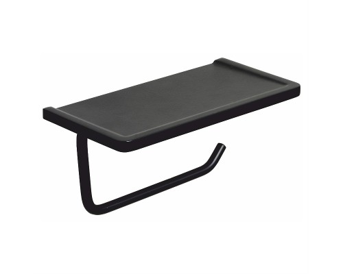 Держатель туалетной бумаги WasserKRAFT Abens K-1525 с полкой цвет Черный матовый