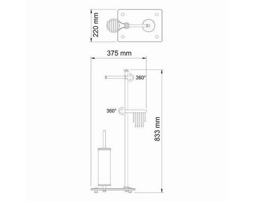 Напольная стойка WasserKRAFT Abens K-1264B цвет Черный