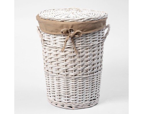 Корзина для белья WasserKRAFT Aller WB-106-S с крышкой цвет Белый