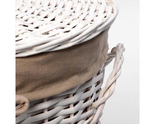 Корзина для белья WasserKRAFT Aller WB-106-S с крышкой цвет Белый