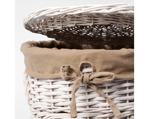 Корзина для белья WasserKRAFT Aller WB-106-S с крышкой цвет Белый