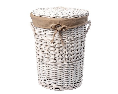 Корзина для белья WasserKRAFT Aller WB-106-S с крышкой цвет Белый