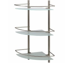 Стеклянная полка WasserKRAFT Ammer K-3733 угловая цвет Никель