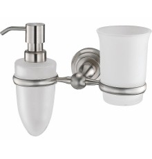 Дозатор для жидкого мыла WasserKRAFT Ammer K-7089 со стаканом для зубных щеток цвет Никель