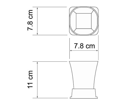 Стакан для зубных щеток WasserKRAFT Amper K-5428N цвет Никель