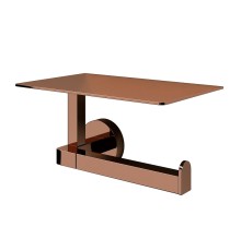 Держатель туалетной бумаги WasserKRAFT Asphe K-77725 с полкой цвет Розовое золото