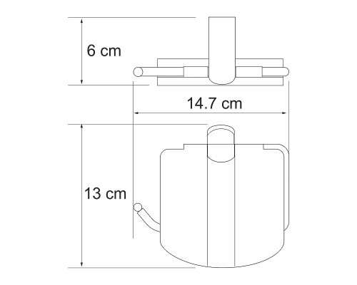 Держатель туалетной бумаги WasserKRAFT Berkel K-6825 с крышкой цвет Хром