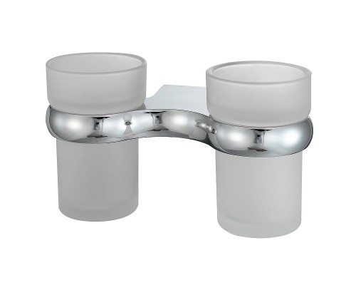 Стакан для зубных щеток WasserKRAFT Berkel K-6828D двойной цвет Хром