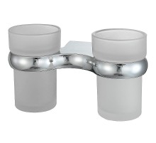 Стакан для зубных щеток WasserKRAFT Berkel K-6828D двойной цвет Хром