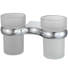 Стакан для зубных щеток WasserKRAFT Berkel K-6828D двойной цвет Хром