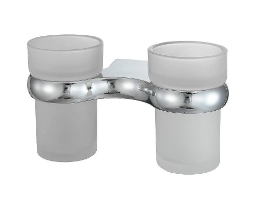 Стакан для зубных щеток WasserKRAFT Berkel K-6828D двойной цвет Хром