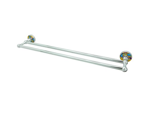 Полотенцедержатель WasserKRAFT Diemel K-2240 двойной цвет Хром