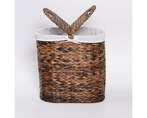 Корзина для белья WasserKRAFT Dill WB-611-L с крышкой цвет Темно-коричневый