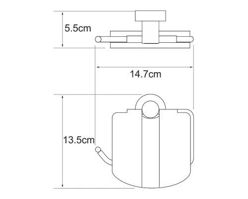 Держатель туалетной бумаги WasserKRAFT Donau K-9425 с крышкой цвет Хром