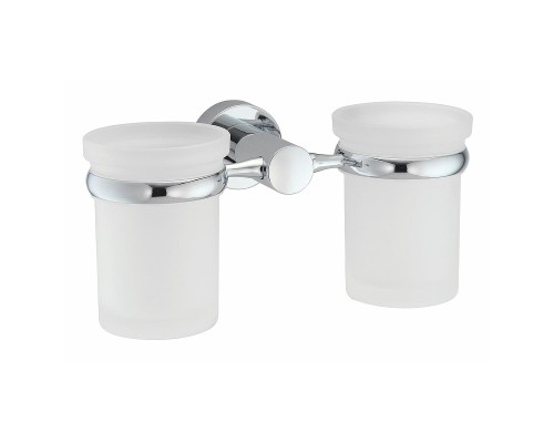 Стакан для зубных щеток WasserKRAFT Donau K-9428D двойной цвет Хром