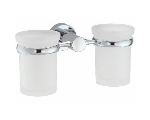 Стакан для зубных щеток WasserKRAFT Donau K-9428D двойной цвет Хром