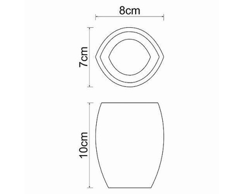 Стакан для зубных щеток WasserKRAFT Eider K-33328 цвет Хром