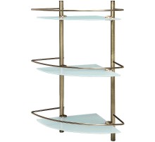 Стеклянная полка WasserKRAFT Exter K-3533 угловая цвет Светлая бронза