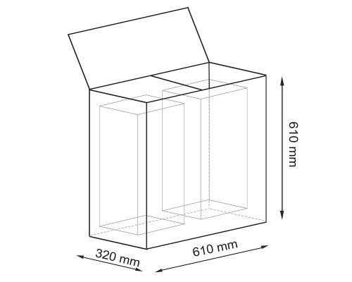 Корзина для белья WasserKRAFT Fulda WB-520-L с крышкой цвет Коричневый