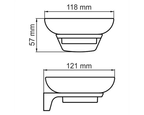 Мыльница WasserKRAFT Glan K-5129 цвет Черный глянец
