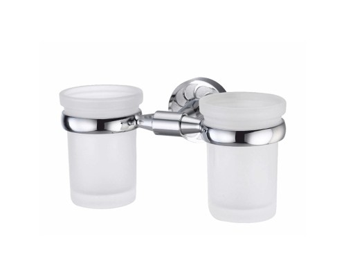 Стакан для зубных щеток WasserKRAFT Isen K-4028D двойной цвет Хром