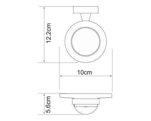 Мыльница WasserKRAFT Isen K-4029 цвет Хром