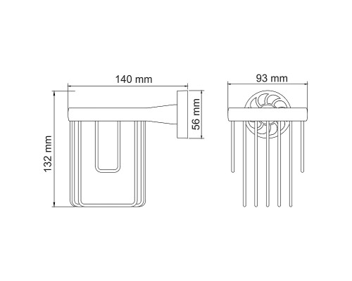 Держатель освежителя воздуха WasserKRAFT Isen K-4045 цвет Хром