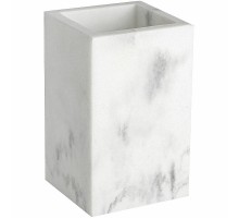 Стакан для зубных щеток WasserKRAFT Kammel K-9128 цвет Белый мрамор