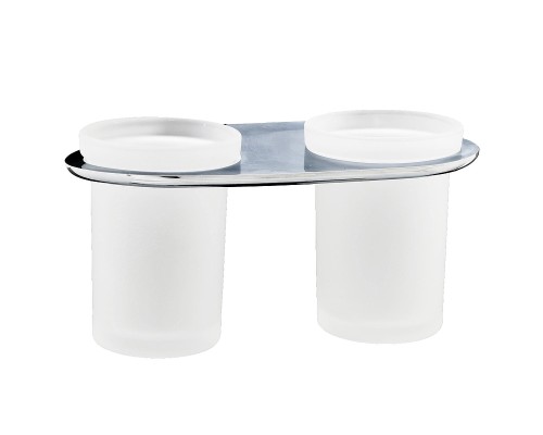 Стакан для зубных щеток WasserKRAFT Kammel K-8328D двойной цвет Хром