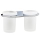 Стакан для зубных щеток WasserKRAFT Kammel K-8328D двойной цвет Хром