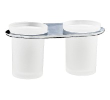 Стакан для зубных щеток WasserKRAFT Kammel K-8328D двойной цвет Хром
