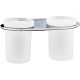 Стакан для зубных щеток WasserKRAFT Kammel K-8328D двойной цвет Хром