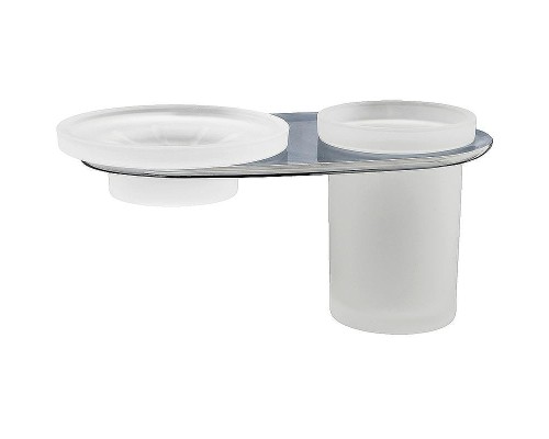 Стакан для зубных щеток с мыльницей WasserKRAFT Kammel K-8326 цвет Хром