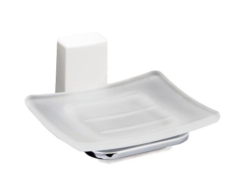 Мыльница WasserKRAFT Leine K-5029W цвет Хром глянцевый Белый
