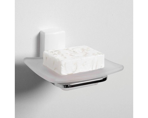 Мыльница WasserKRAFT Leine K-5029W цвет Хром глянцевый Белый