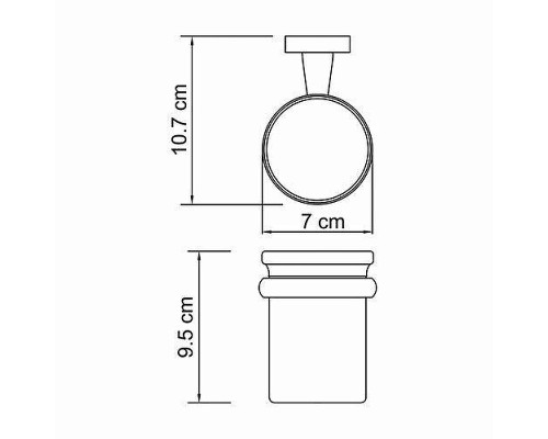 Стакан для зубных щеток WasserKRAFT Lippe K-6528 цвет Хром