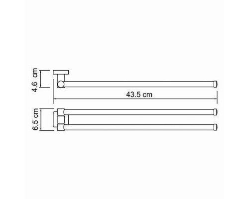Полотенцедержатель WasserKRAFT Lippe K-6531 поворотный цвет Хром