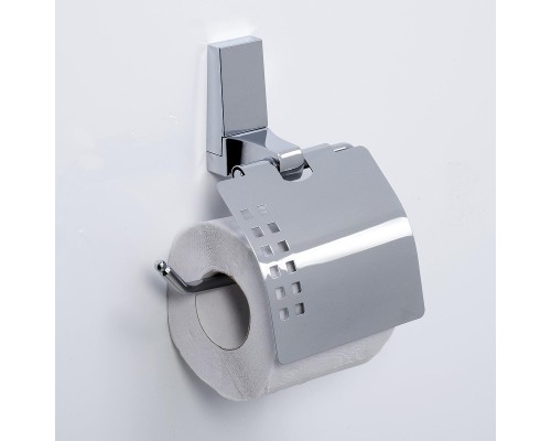 Держатель туалетной бумаги WasserKRAFT Lopau K-6025 с крышкой цвет Хром