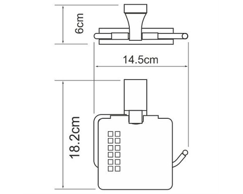 Держатель туалетной бумаги WasserKRAFT Lopau K-6025 с крышкой цвет Хром