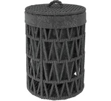 Корзина для белья WasserKRAFT Mosel WB-460-L с крышкой цвет Серый