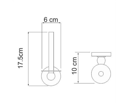 Держатель запасного рулона WasserKRAFT Nau K-7797 цвет Хром